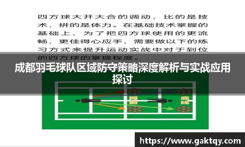 成都羽毛球队区域防守策略深度解析与实战应用探讨